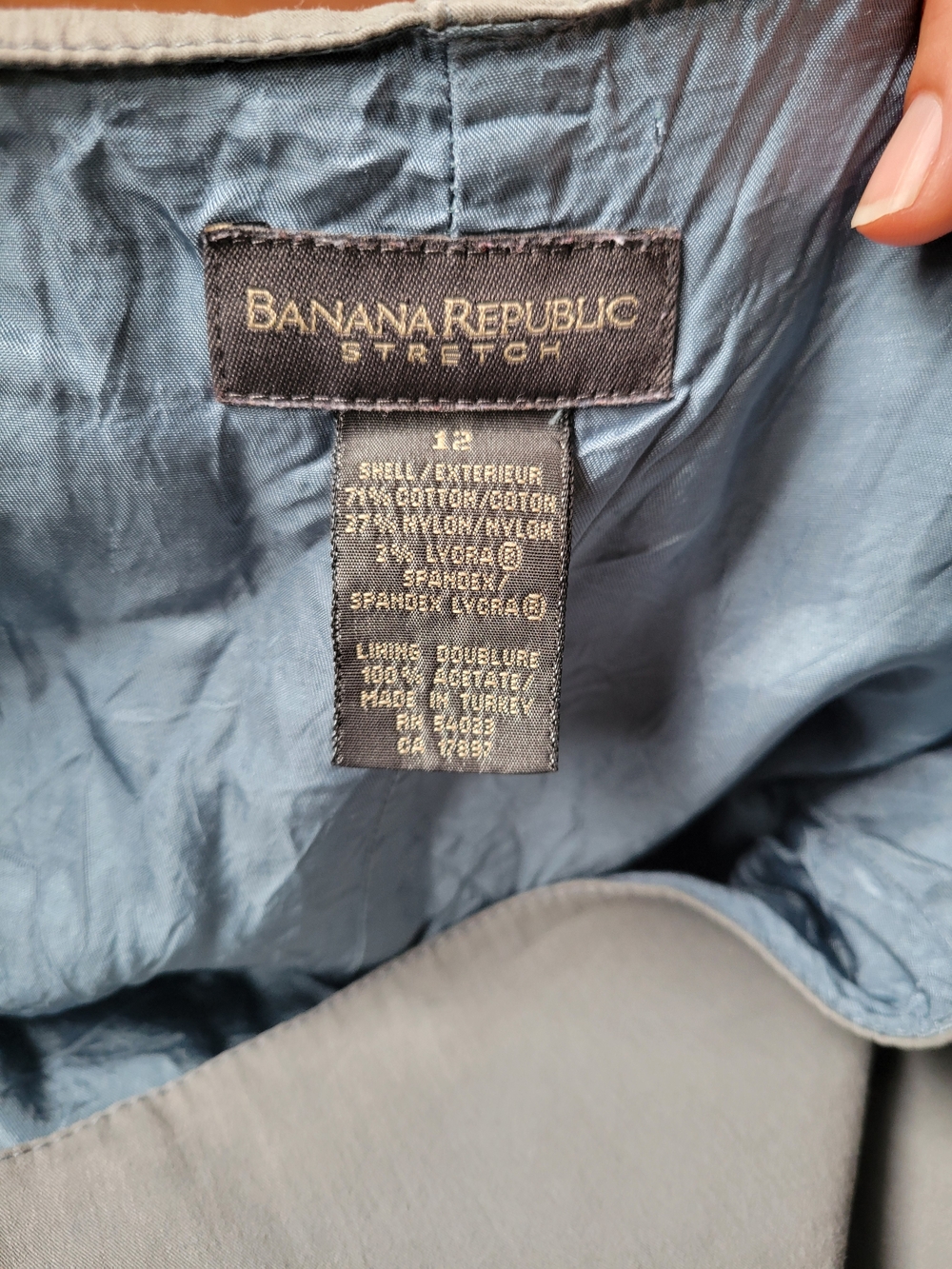 Banana Republic Women's Classic Stretch Skirt Knee-lengt Olive Cotton Blend Sz12 - Picture 14 of 14